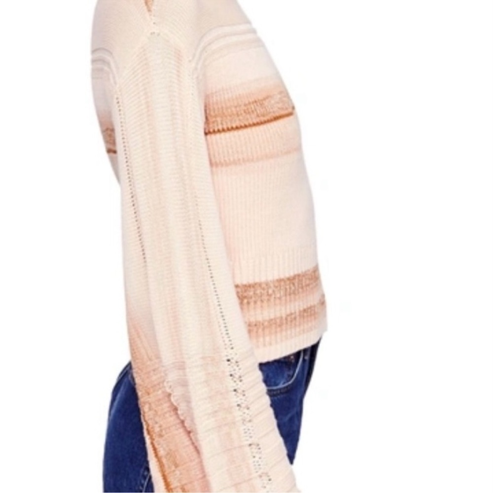 Free People Close to Me Peachy Pink Boho Sweater - Picture 2 of 10